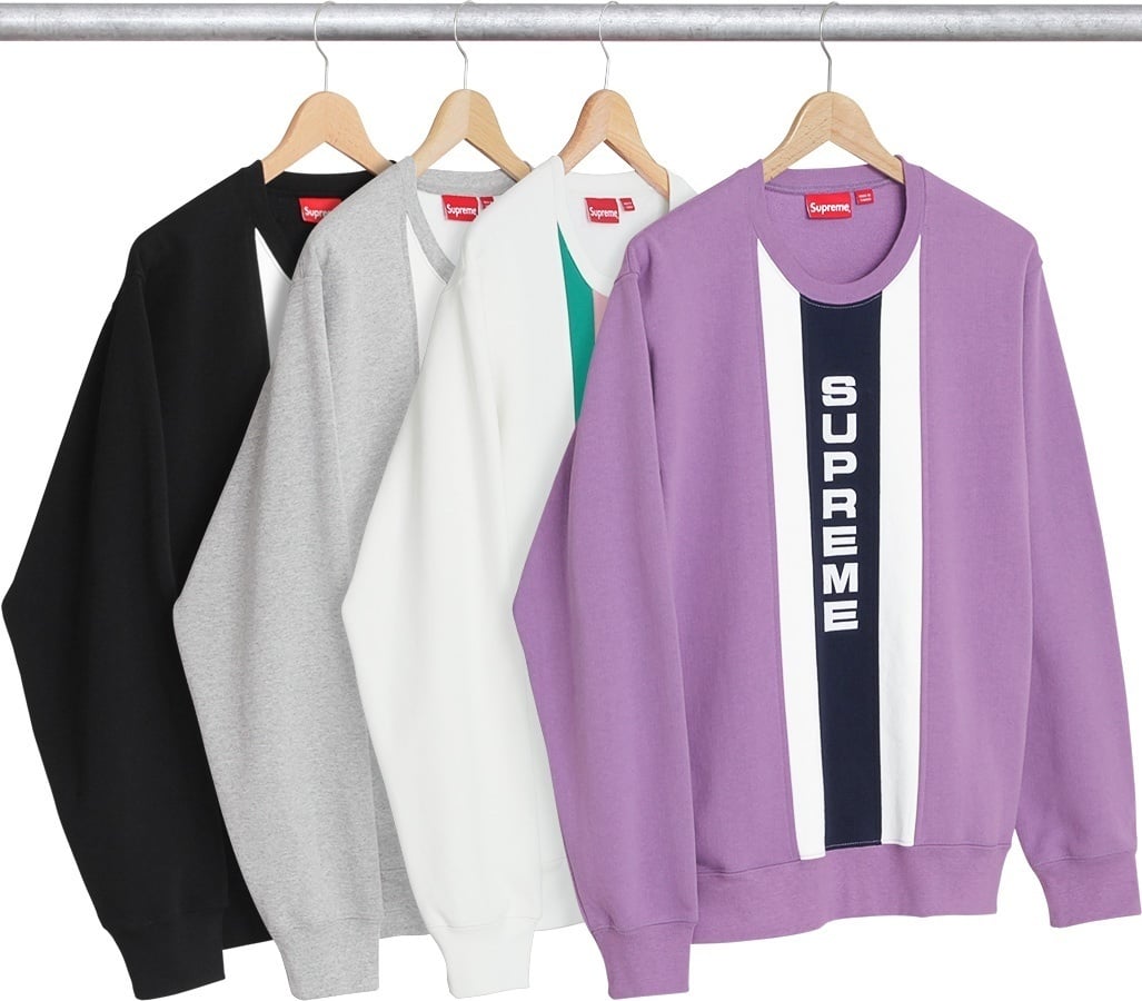Vertical Logo Panel Crewneck